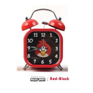 Angry Birds Small Twin Bell Alarm Clock  Red & Black