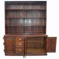 Traditional Vintage Oak Hutch Cabinet