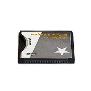  SD/MMC To CompactFlash Type II Card Adapter SDHC Supported 