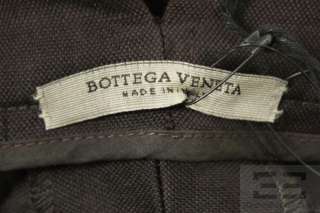 Bottega Veneta Brown Cotton High Waist Wide Leg Pants Size 40 NEW 