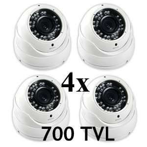  4X Evertech CCTV Security Cameras   700 TVL each camera 