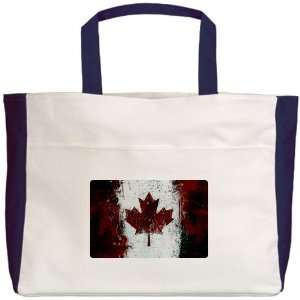 Beach Tote Navy Canadian Canada Flag Painting HD 
