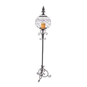 Melrose Metal Floor Candle Holder, 57 Inch Tall 