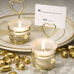    Heart Design Candle Favors/Place Card Holders