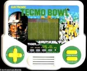 1990s TIGER ELECTRONIC HANDHELD TECMO BOWL FOOTBALL ARCADE CLASSIC LCD 