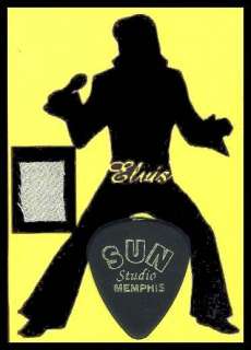 Elvis Presley Worn Clothing and Sun Guitar Pick Display with Stand 