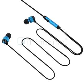 Blue In ear Bud Headphone For iPod Touch 3rd 4th+Mic  
