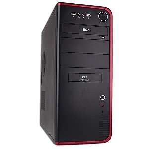  5 Bay ATX Computer Case   No PSU (Black/Red)