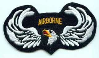   of a World War II 101st Airborne Screaming Eagles Wings Patch