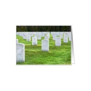  Memorial Day, Headstones at a National Cemetery Card 