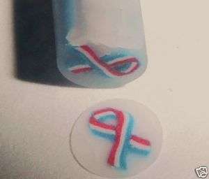 Red White & Blue Ribbon Fimo Polymer Clay Cane Nail Art  