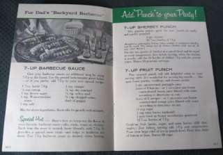 1957 Cooking with 7Up Recipe Cook Book All Family Drink  