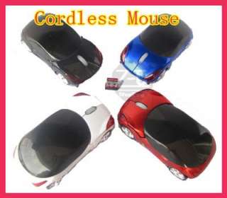 Car Shape 2.4G USB Wireless Optical Mouse Mice For PC Laptop Black 
