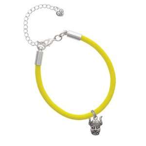   Small Viking   Mascot Charm on a Yellow Malibu Charm Bracelet Jewelry