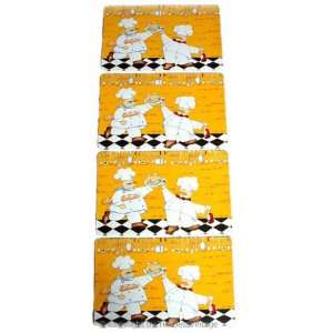  Fat French Chef Set of 4 PVC Place Mats Placemats