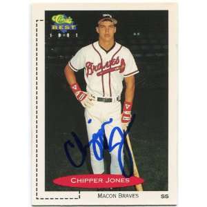  Chipper Jones Autographed 1991 Classic Best Card Sports 