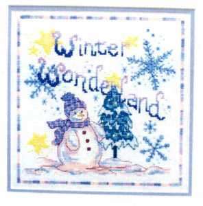 European Winter Wonderland Snowman Cross Stitch Chart  
