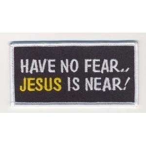  NO FEAR JESUS Christian Embroidered Biker Patch 