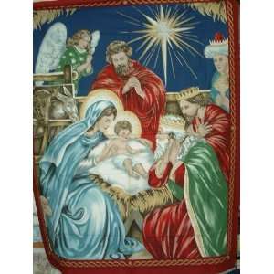  Religious Fabric Christmas Material Christmas Manger Scene 