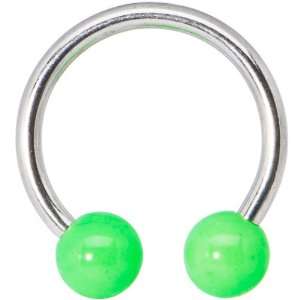  Hot Green Neon Horseshoe Circular Barbell Jewelry