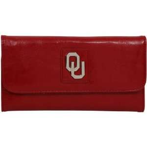  NCAA Oklahoma Sooners Ladies Crimson Clutch Wallet