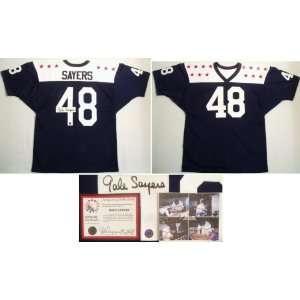    Gale Sayers Signed Kansas Navy Throwback Jersey
