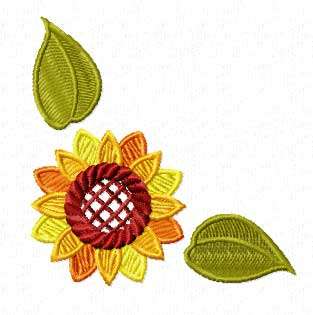 Sunflowers Ornaments 16 Machine embroidery designs set  