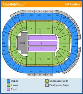 HP Pavilion Seat Map