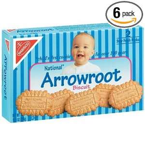 Arrowroot National Biscuit, 12.35 Ounce Boxes (Pack of 6)