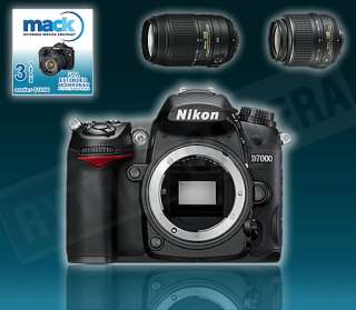 Nikon D7000 Digital SLR Camera Body 4 Lens Package Nikkor 18 55mm 55 