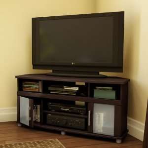 South Shore City Life Collection Corner TV Stand, Chocolate  