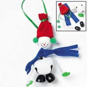  12 Jingle Bell Snowman Ornament Craft Kits Toys & Games