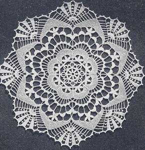 Vintage Crochet Pattern Cluny Lace Doily Centerpiece  