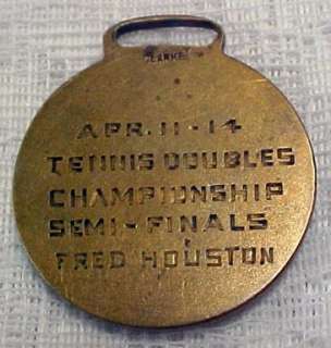 Stanford University 1914 Doubles Tennis Medal Watch Fob  