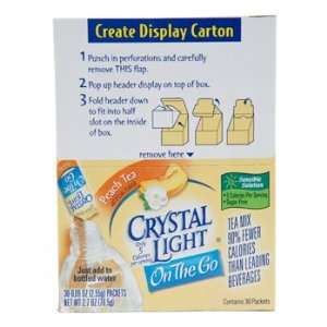  Crystal Light on The Go Peach Tea Drink Mix 30 Packets 