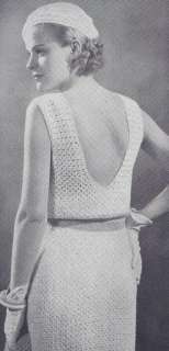 Vintage PATTERN to make 1930s Crocheted Lace Sun Dress with Bolero 