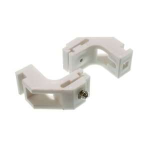 CURTAIN RAIL GLIDE TRACK BRACKET TO FIT DRAPE SILVER WHITE ( pack of 2 