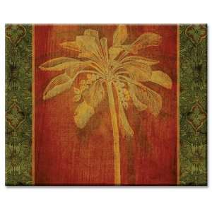 CounterArt Patterned Palms 12 by 15 Inch Glass Cutting Board