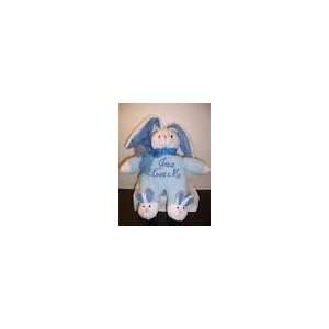   Blue Musical Easter Bunny with Bunny Slippers By Dandee Toys & Games