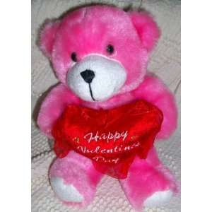   Plush Happy Valentine Day Pink Teddy Bear Doll Toy Toys & Games
