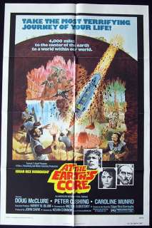 AT THE EARTHS CORE 1976 Peter Cushing US 1 sh poster  