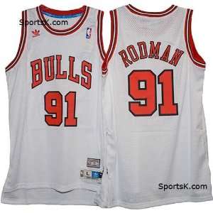  Chicago Bulls Dennis Rodman Jerseys (White) Sports 