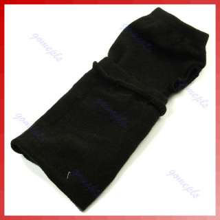 Black Prevention Arm Long Wool Fingerless Mitten Glove  