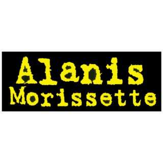 Alanis Morissette   Yellow on Black Logo   Sticker / Decal