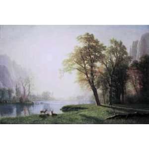 Albert Bierstadt 40W by 27H  King River Canyon, California CANVAS 