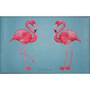  Betsy Drake DM084 Flamingo Door Mat 18x26
