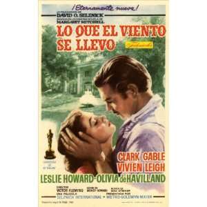  Gone With The Wind (1939) 27 x 40 Movie Poster Spanish 