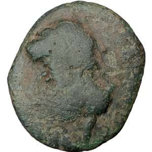 CLAUDIUS & BRITANNICUS Rare Ancient Authentic Greek Coin Countermark 