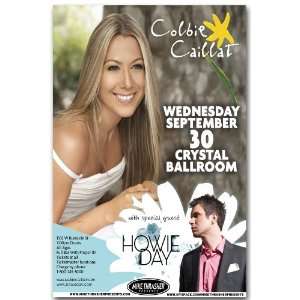 Colbie Caillat Poster   Concert Flyer w/ Howie Day