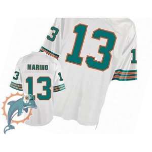 Dan Marino Dolphins Jersey #13 Throwback White Authentic Football 